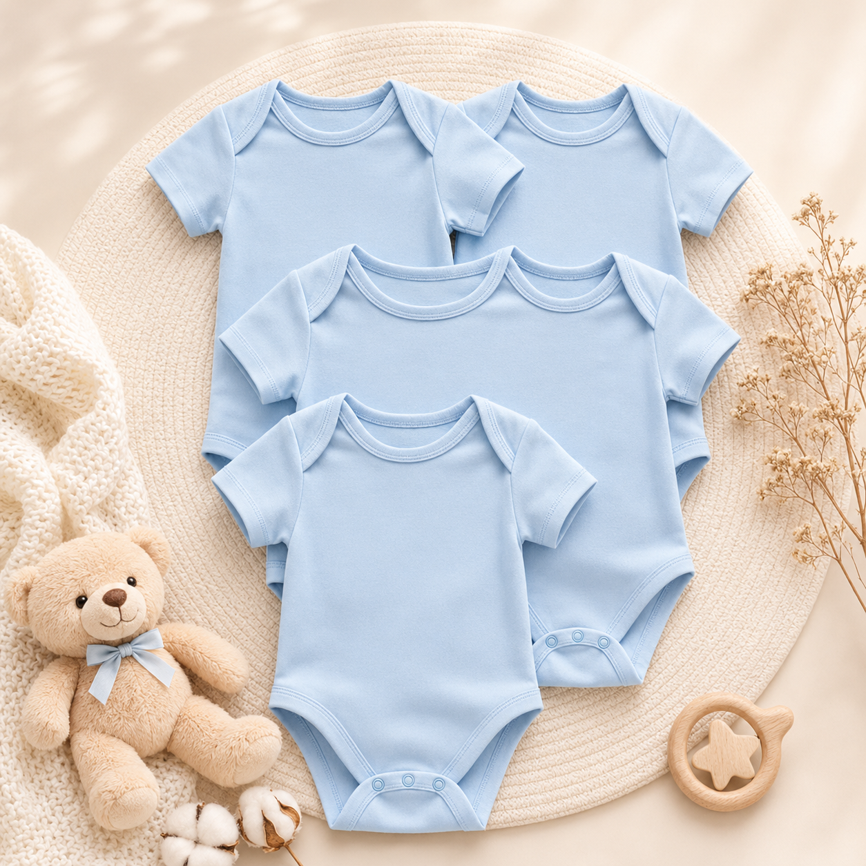 Lot de Bodys Bébé Douceur™ | Confort et Praticité au Quotidien