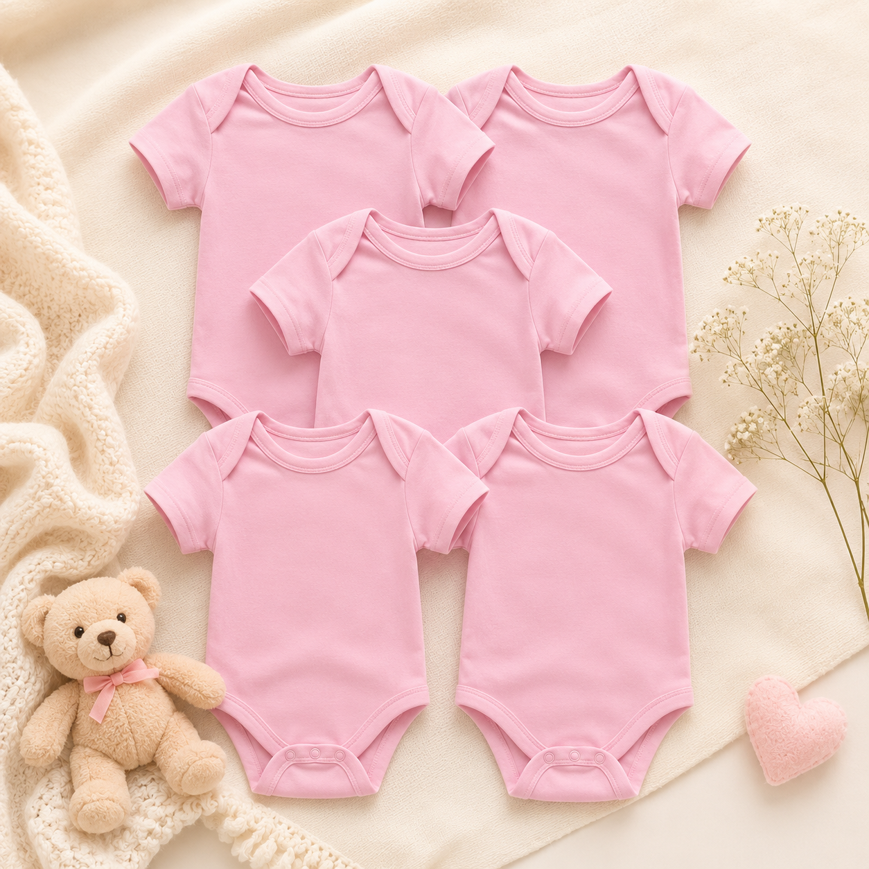 Lot de Bodys Bébé Douceur™ | Confort et Praticité au Quotidien
