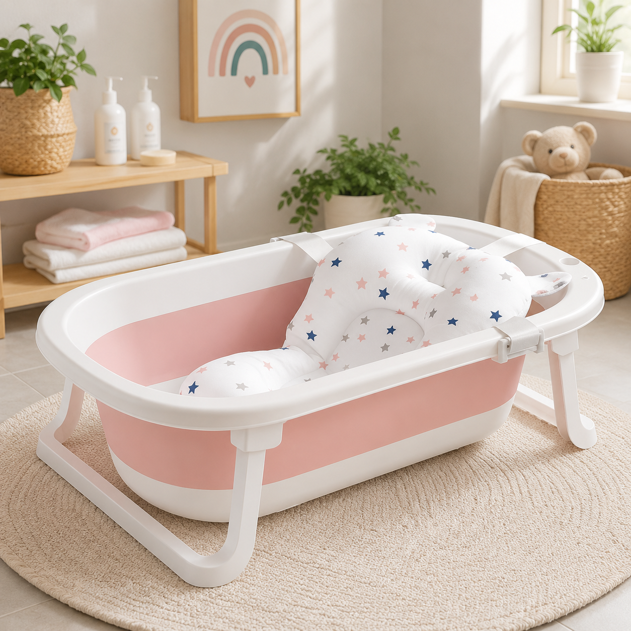 🛁 BainDoux™ | La Baignoire Pliable Qui Simplifie le Bain de Bébé